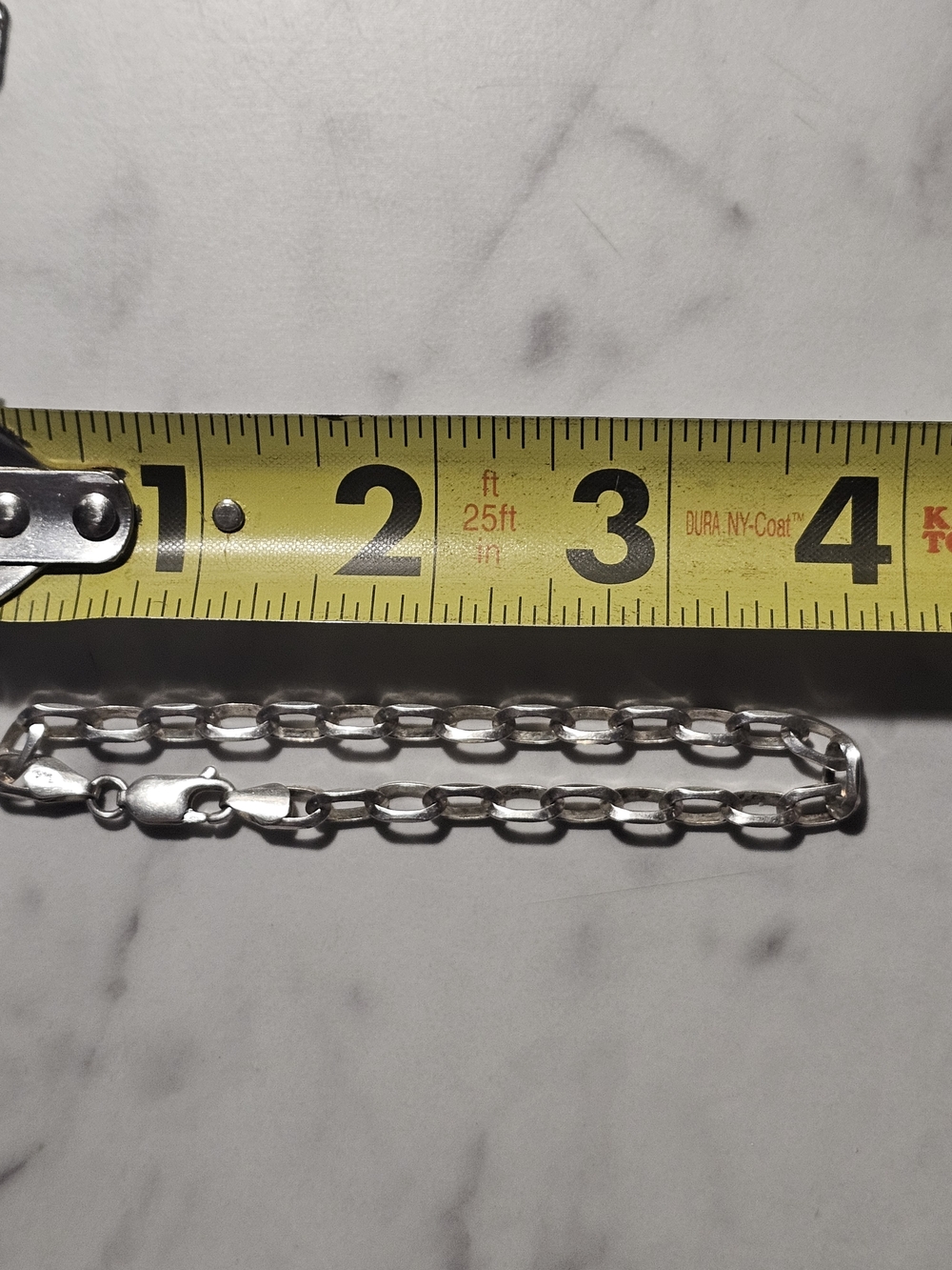 Sterling Silver 925 Italy Link Bracelet - Classic Chain - Picture 4 of 4